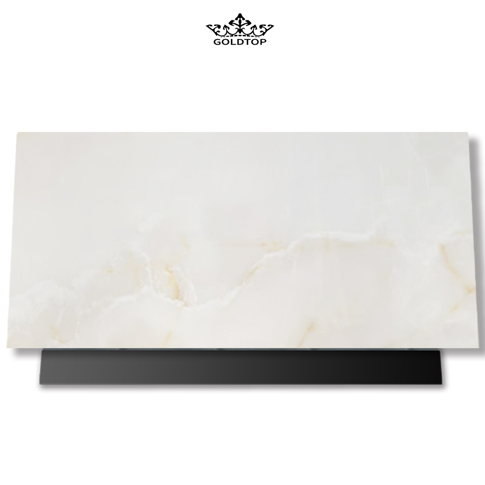 Goldene Adern Onyx-Marmorplatte