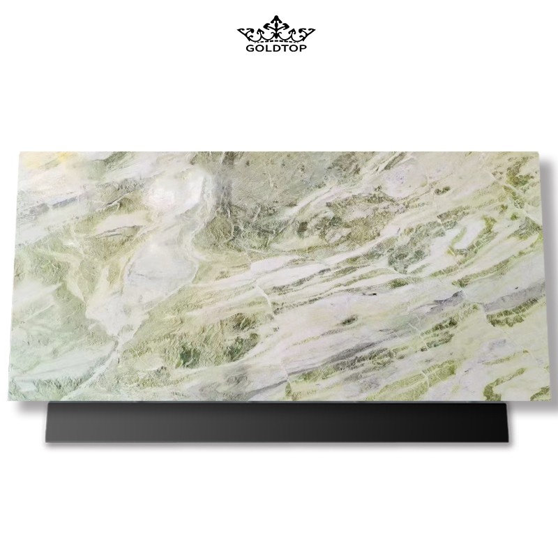 Jadegrüne Marmorplatte