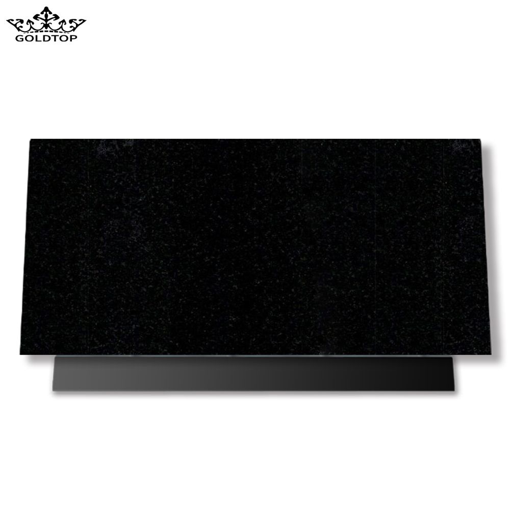 Schwarzer Granit. Schwarze Granitplatte