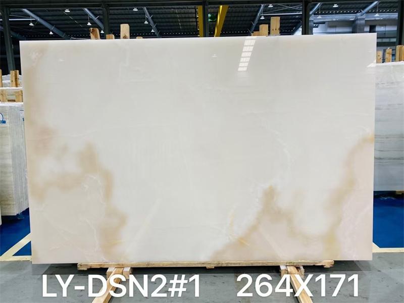 Arbeitsplatte aus weißem Onyx-Marmor, individuell anpassbar