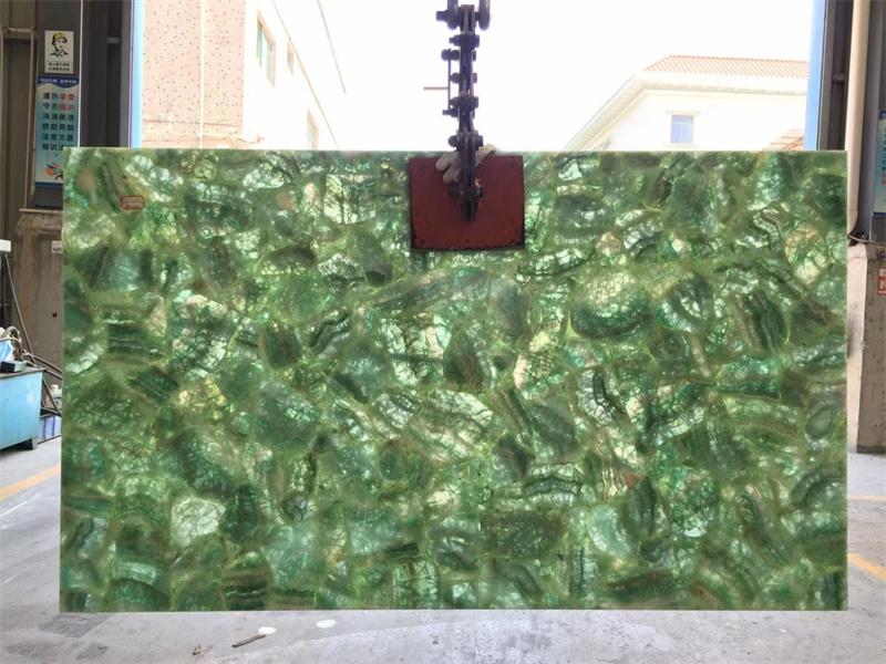 Natürliche grüne Fluorit-Arbeitsplatten-Marmorplatten, Halbedelstein
