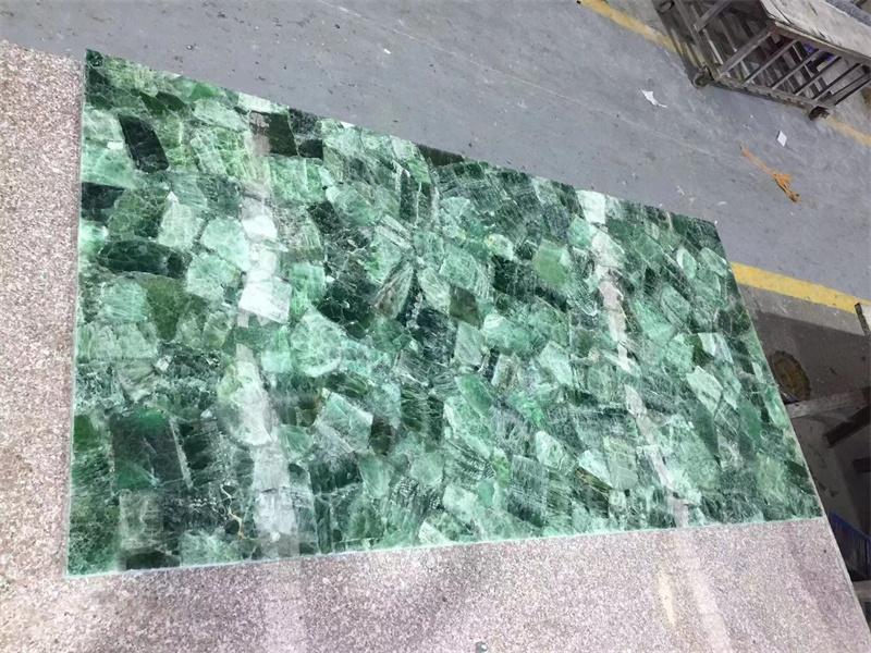 Natürliche grüne Fluorit-Arbeitsplatten-Marmorplatten, Halbedelstein
