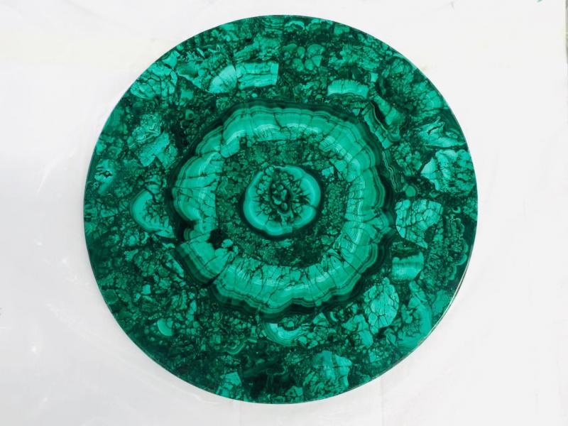 Runde Malachitgrüne Jade-Onyxplatten-Tischplatten