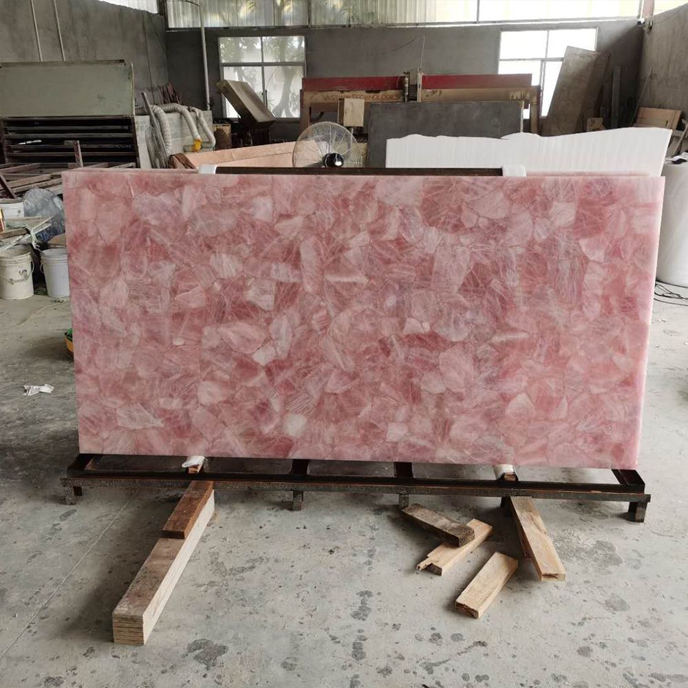 Halbedelstein-Arbeitsplatten aus rosafarbenem Marmor im Großhandel