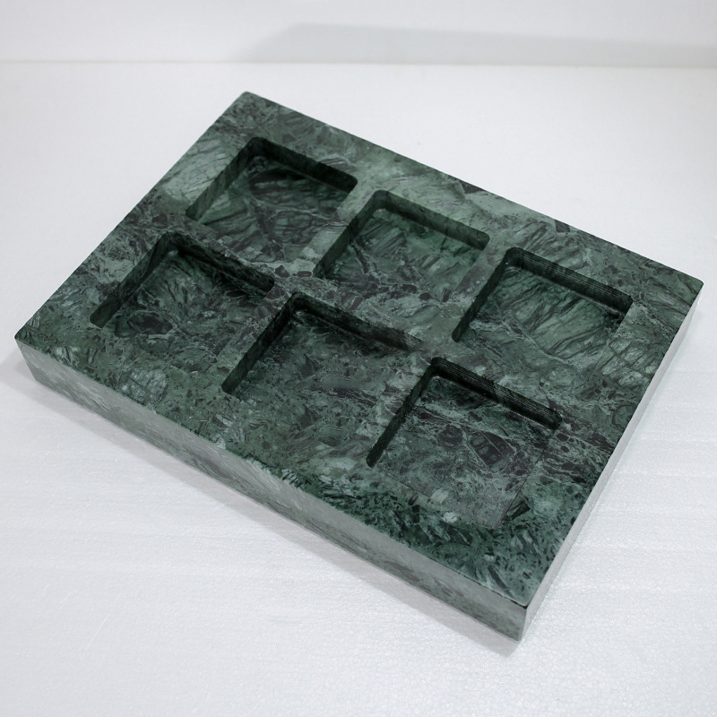 Natürlicher grüner Marmor-Tablett, Vanity-Plattensockel