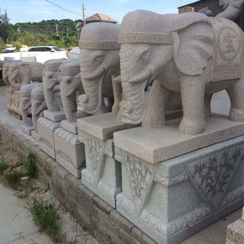 China-Granit-Elefant-Statue-Tierverzierungs-Stein