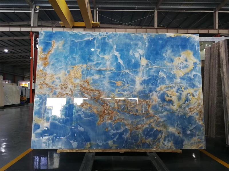 Natürliche blaue Onyx-Arbeitsplattenplatte