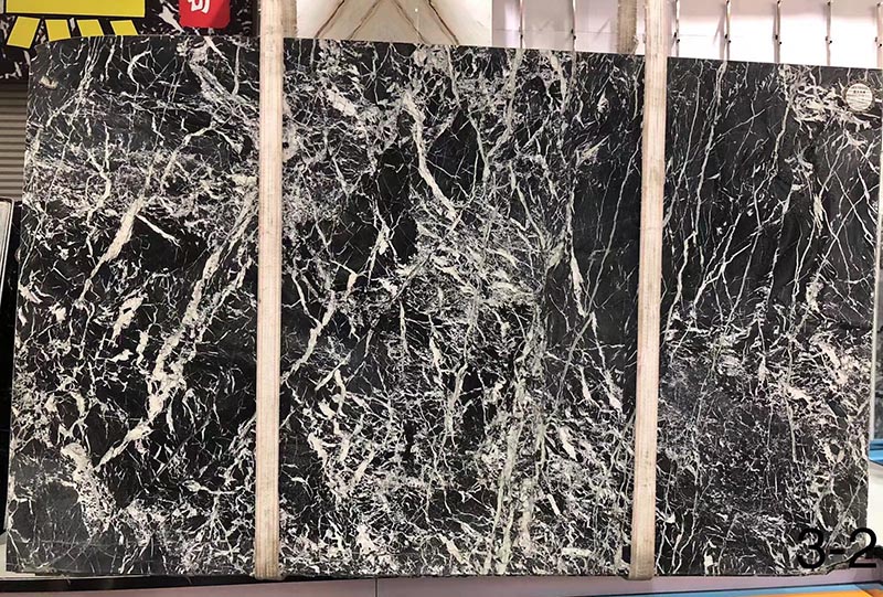 Italienische schwarze Grigio-Carnico-Marmorplatten