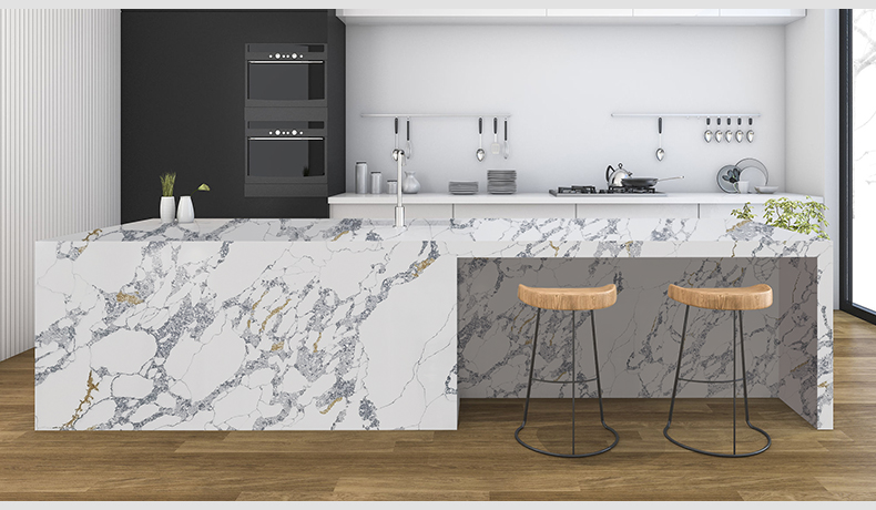 5091 Calacatta Paonazzo Marble Quartz Countertops Slab