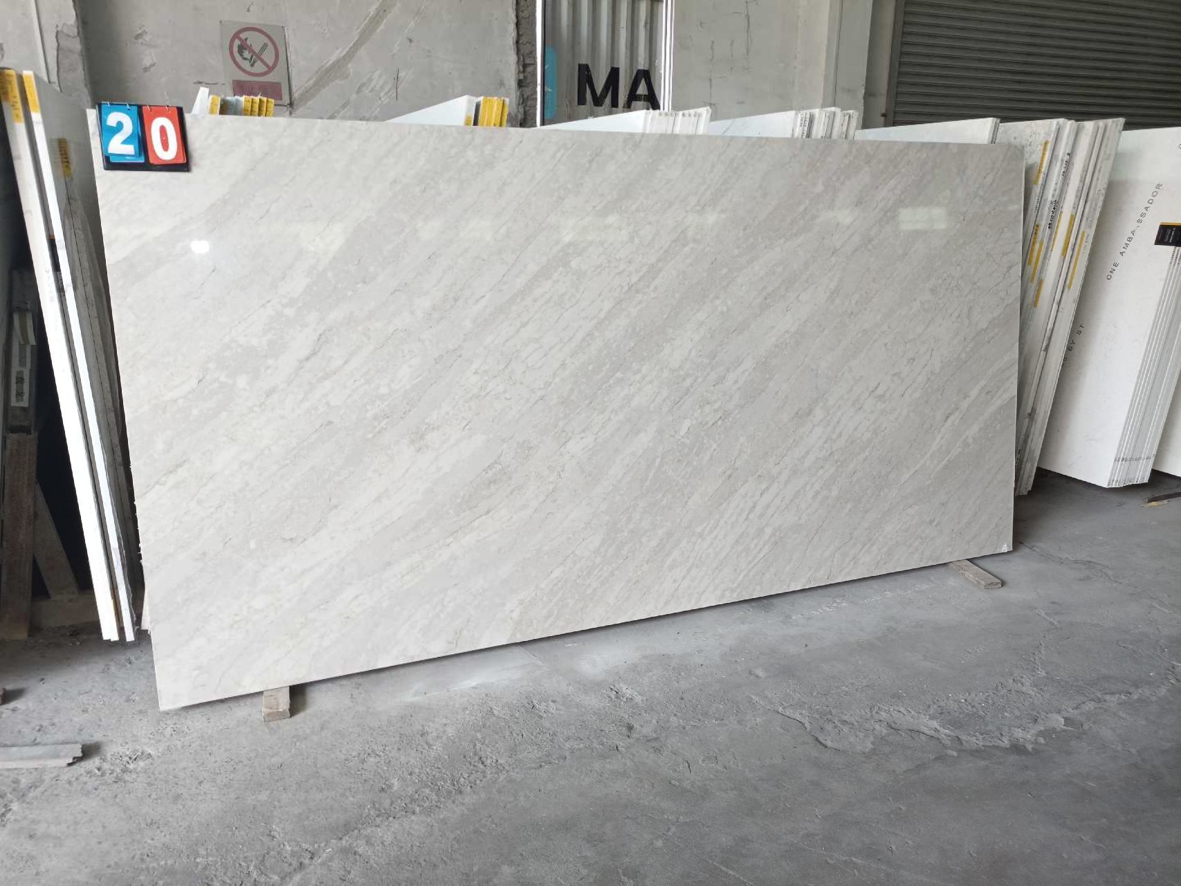 6038 Taj Mahal Concrete Quartz Slabs