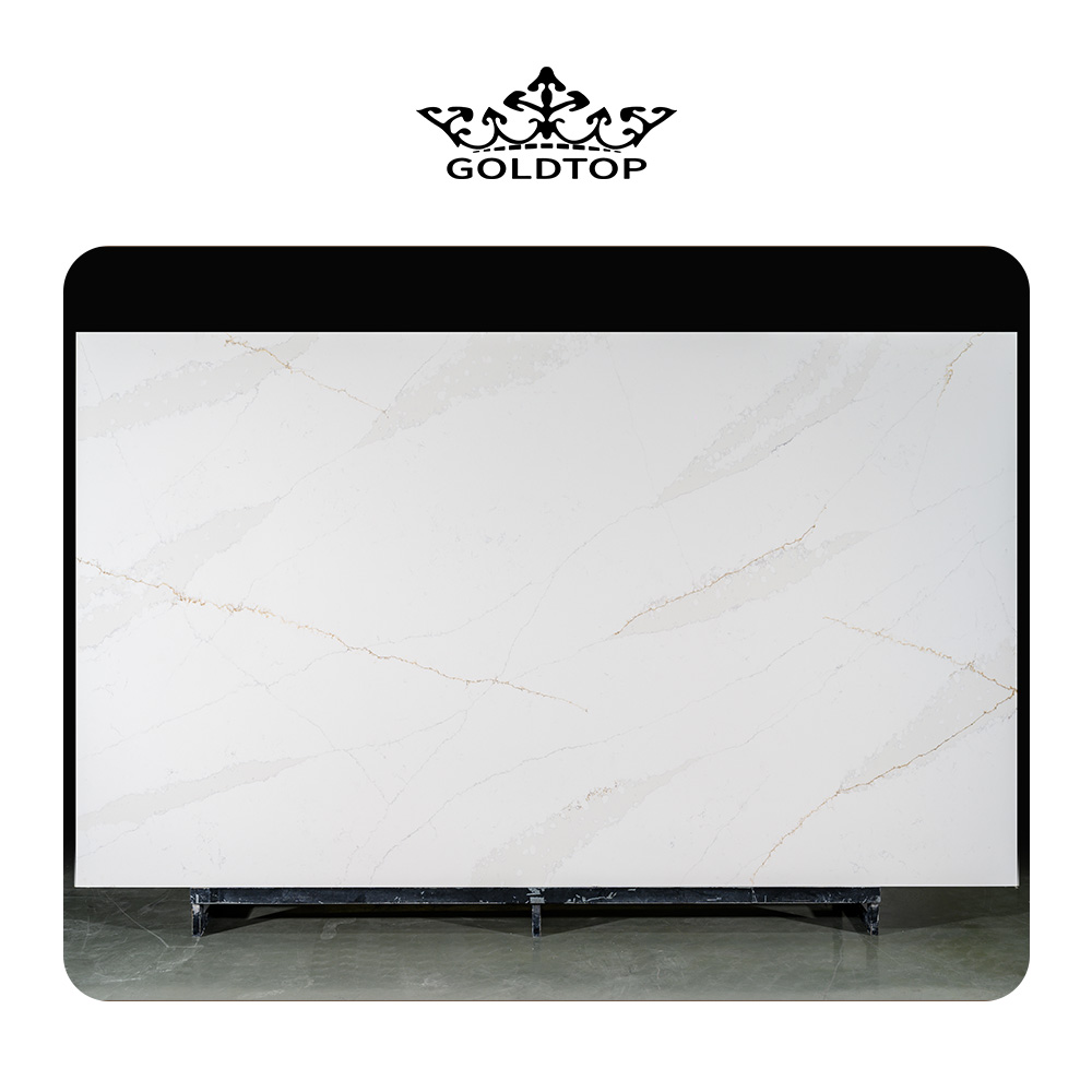 5001 Calacatta Ethereal White Quartz Slabs Countertops