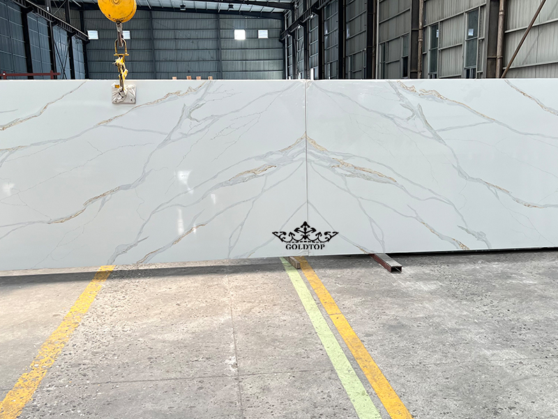 5079 Bella White Calacatta Quartz Countertops Slab