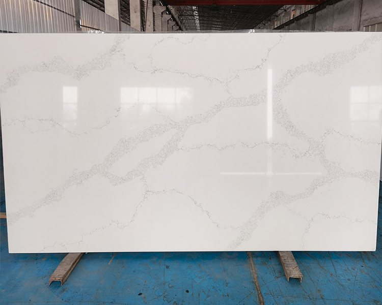 5069 Calacatta Novel White Quartz Countertops Factory