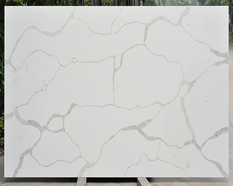 5003 Silk Road White Quartz Super Slabs Customized