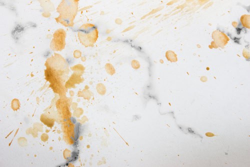 marble turning yellow