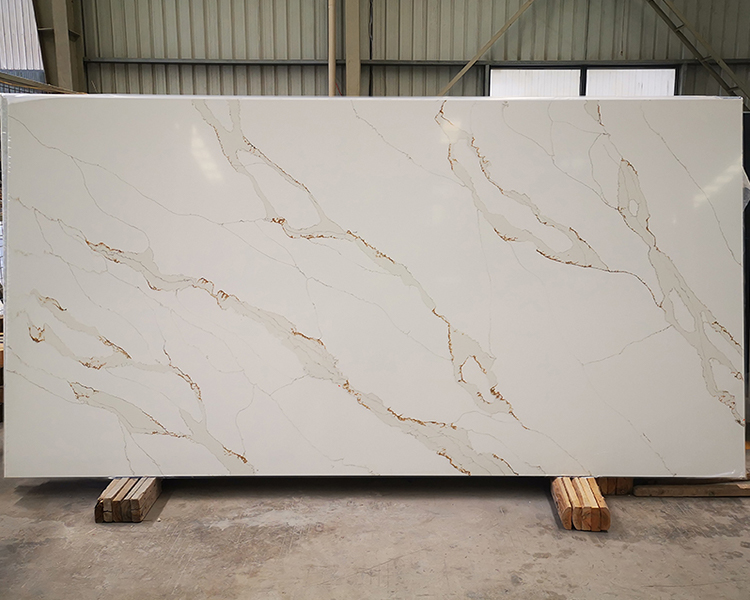 5054 Sandro White Calacatta Quartz Countertops Supplier