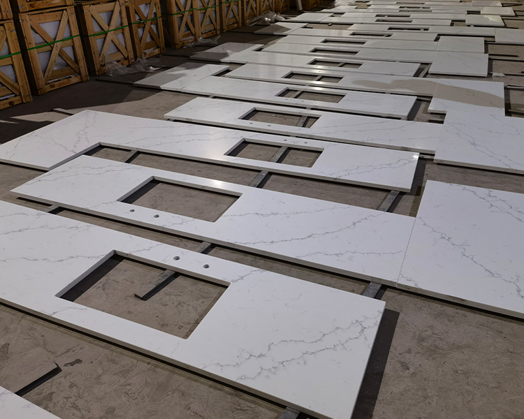5015 Venatino Statuario White Calacatta Quartz Countertops