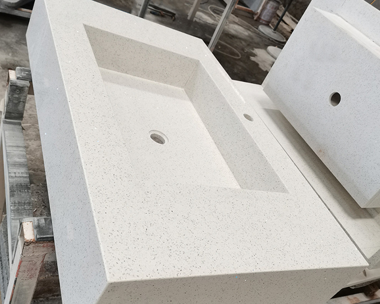 1001 Sparkle White Quartz Slab for Kitchen Countertops/ Worktops