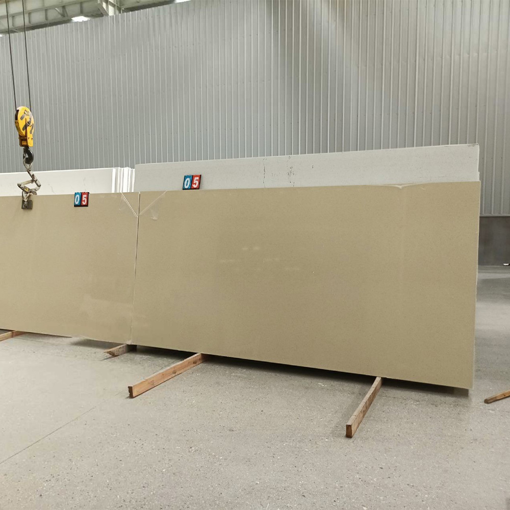 1007 Sparkle Beige Quartz Engineered Quartz For Countertops/ Vanity Tops