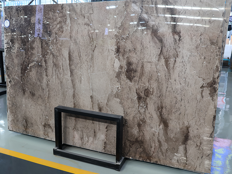 18mm Myanmar Van Gogh Brown Marble Slab & Tiles For Flooring/ Wall