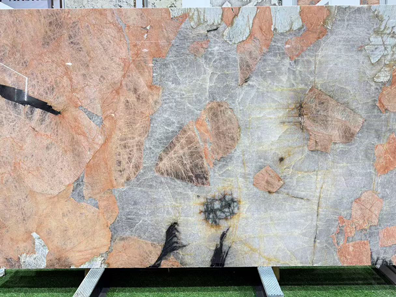 Luxury Stone Pink Pandora Granite Slab For Furniture/ Feature Wall/ Countertops