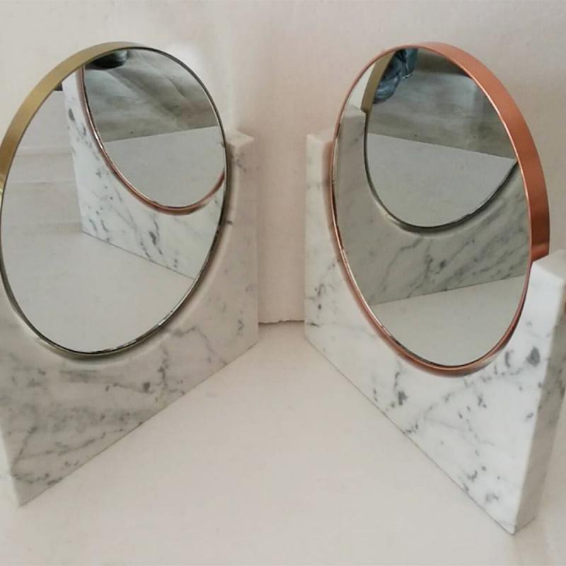 Marble Round Mirror