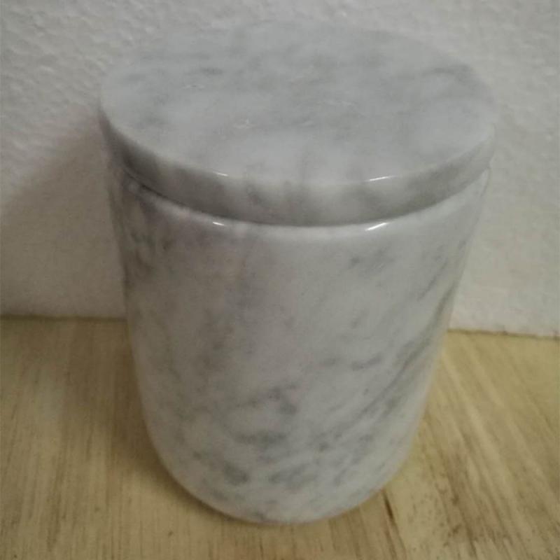 Grey Craft Marble Candle Jar