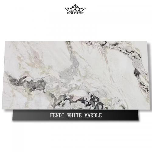 Fendi White Picasso Marble Slab